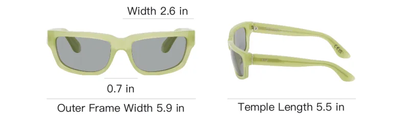 Retrosuperfuture Acetate Rectangular Sunglasses Men's Green-3