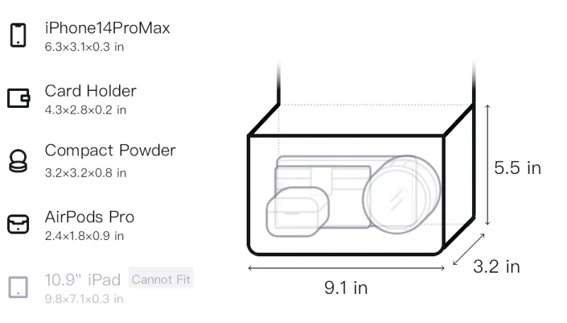 TINYAT Fanny Packs Transparent-5