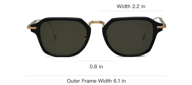 THOM BROWNE Geometric frame Tinted Sunglasses-3