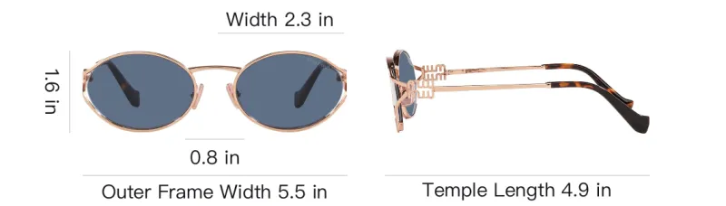MIU MIU Logo plaque Oval frame Sunglasses-6