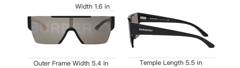 Burberry Eyewear Logo Lens Shield Sunglasses-3