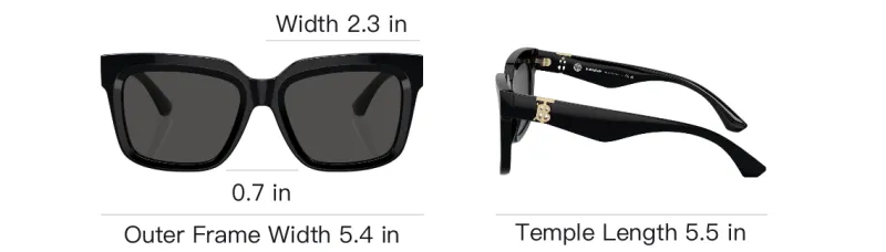 Burberry Logo plaque Square frame Sunglasses-4