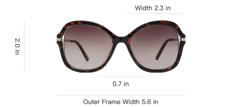 GUESS Plastic Butterfly Sunglasses Women's Gold-3