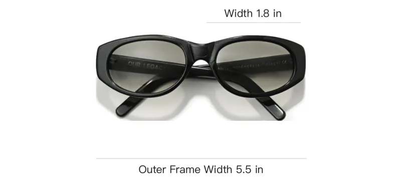 OUR LEGACY Acetate Cat Eye Sunglasses Unisex Black-2