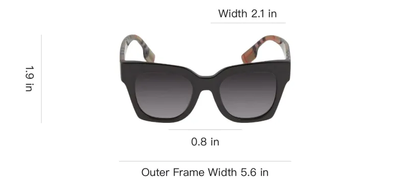 Burberry Acetate Square Sunglasses Women's Black-2
