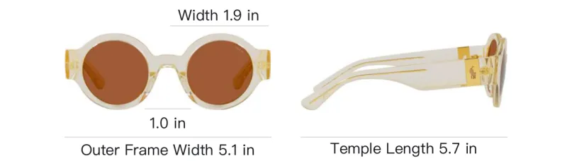 Polo Ralph Lauren Acetate Round Sunglasses Unisex White-3