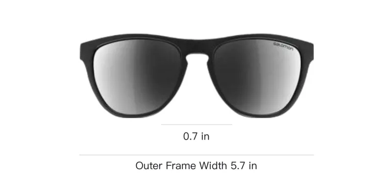 SALOMON Irregular Shape Sunglasses Unisex Black-2