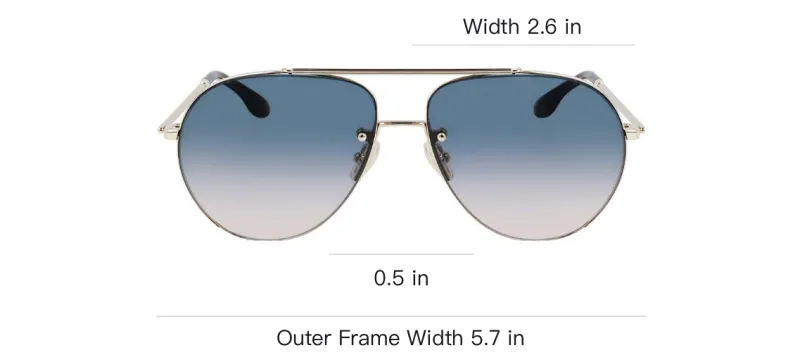 Victoria Beckham Aviator Sunglasses Women's Silver-3