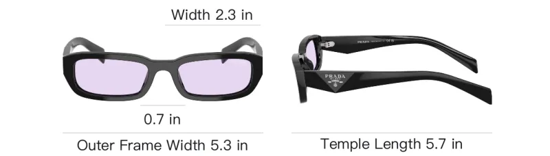 PRADA Rectangle frame Sunglasses-3