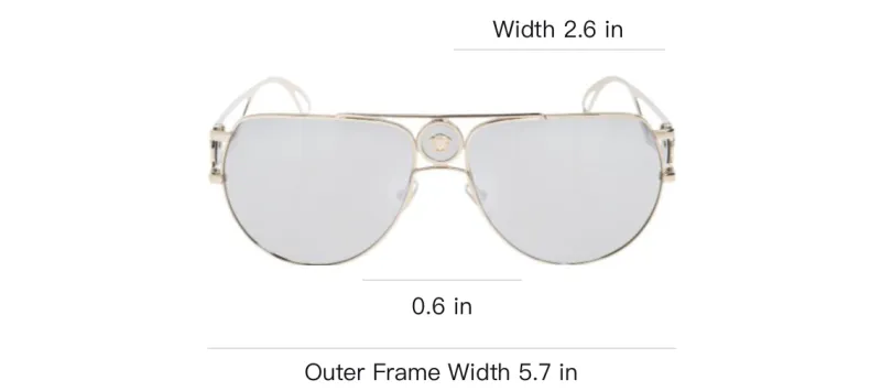 VERSACE Aviator Sunglasses Men's Gold-1