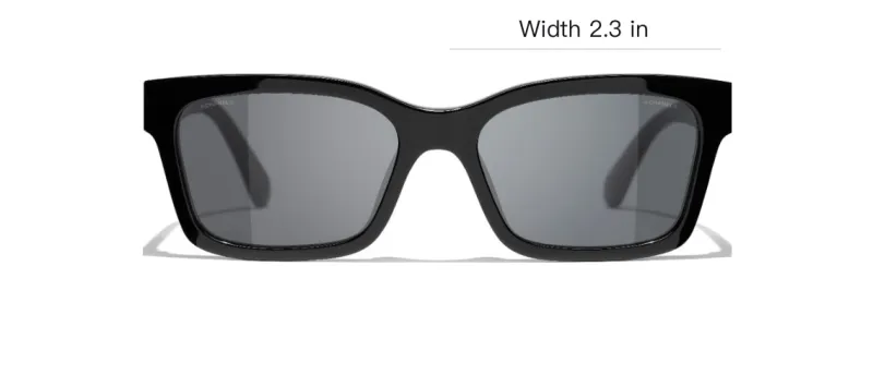 CHANEL Sunglasses Unisex Black-4