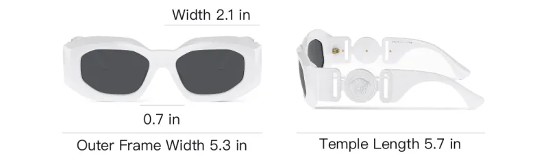 VERSACE Rectangular Frame Sunglasses-3