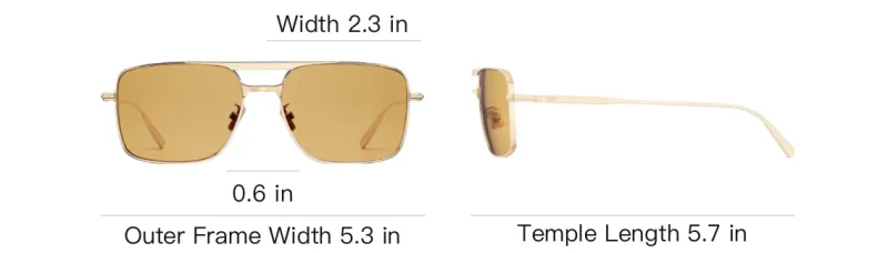 DIOR Metal Aviator Sunglasses Unisex Gold-3