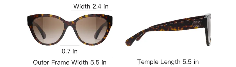 CHANEL Plate Frame Butterfly Sunglasses Women's-3