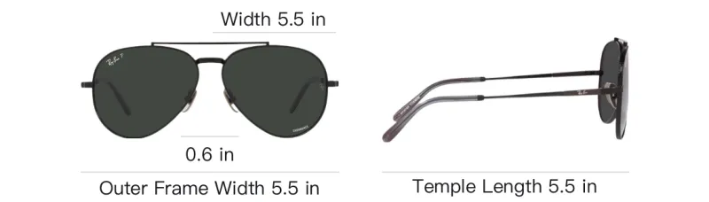 RayBan Titanium Alloy Aviator Sunglasses Unisex Multicolor-3