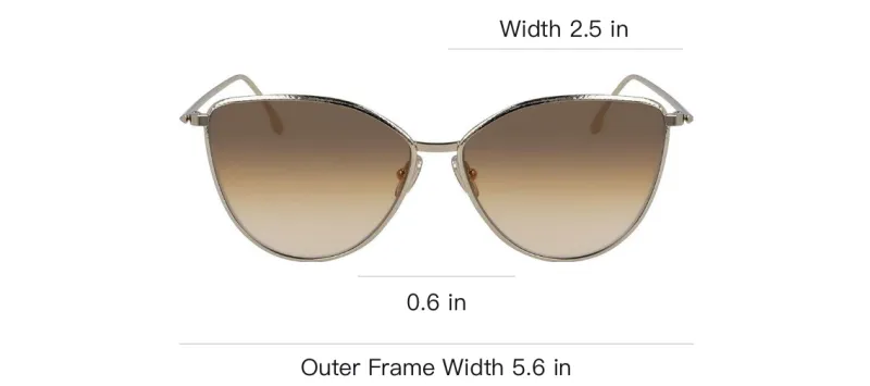 Victoria Beckham Butterfly Sunglasses Women's Gold-3