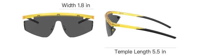 Ferrari Injection Molded Irregular Shape Sunglasses Unisex Yellow-3