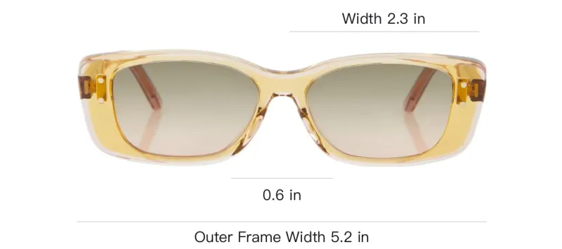 DIOR Acetate Irregular Shape Sunglasses Women's Yellow-2