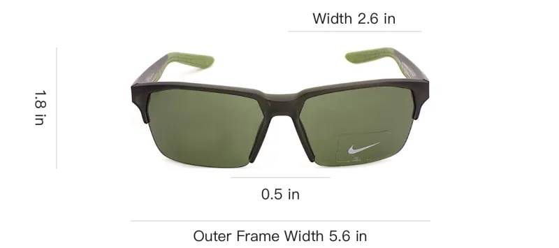 Nike Plastic Browline Sunglasses Unisex Black-3