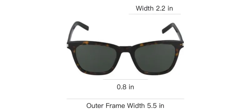 SAINT LAURENT Slim Square Frame Sunglasses-3