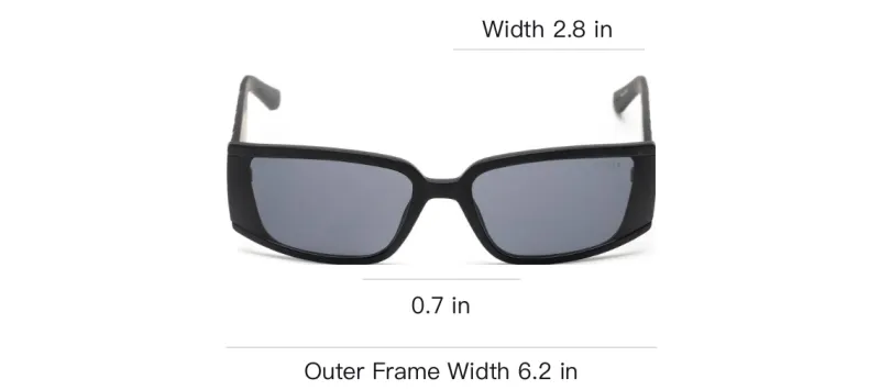 GUESS Resin Irregular Shape Sunglasses Unisex Black-2