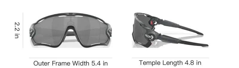 Oakley TR/Memory Plastic Irregular Shape Sunglasses Unisex Black-6