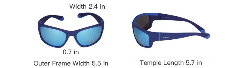 Polaroid Plastic Irregular Shape Sunglasses Men's Blue-3