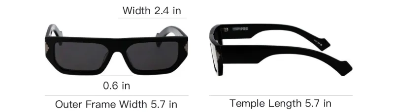 MARCELO BURLON COUNTY OF MILAN Acetate Irregular Shape Sunglasses Men's Black-3