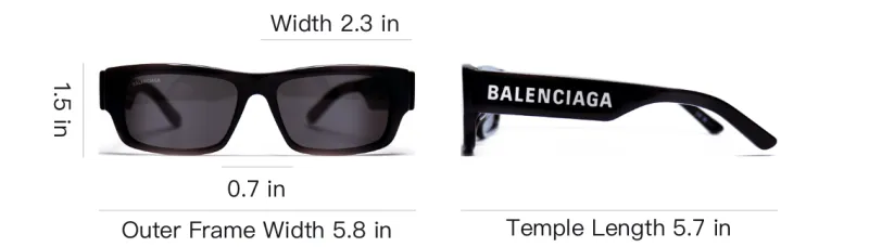Balenciaga Square Frame Recycled Acetate Sunglasses Havana/Havana/Green-4