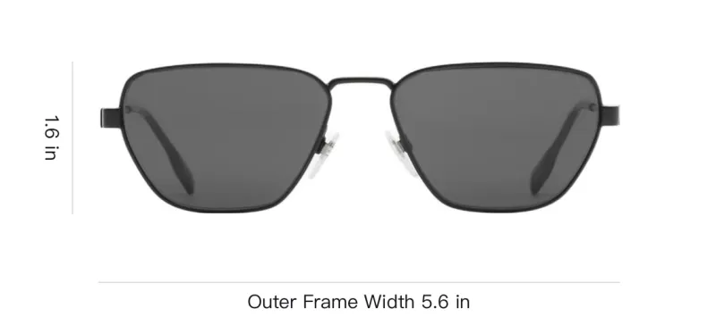 Burberry Square Sunglasses Men's Black-3