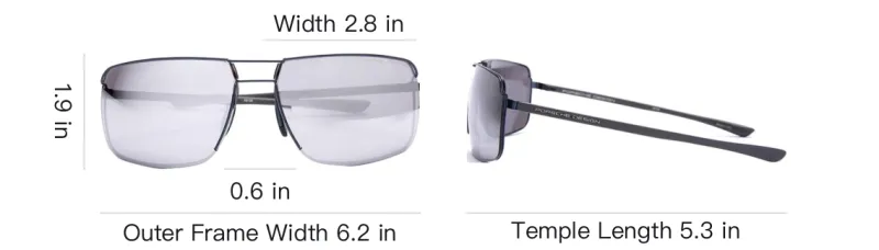 PORSCHE DESIGN Biosteel Aviator Sunglasses Men's Gray-3