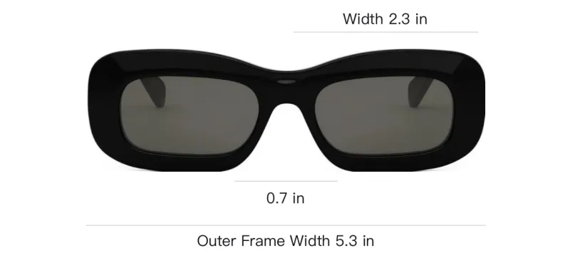 CELINE Rectangular Frame Sunglasess-3