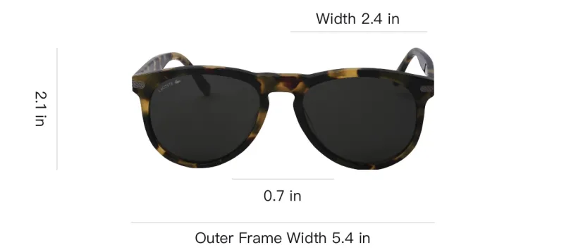 LACOSTE Acetate Irregular Shape Sunglasses Unisex Tortoiseshell-3