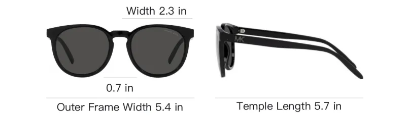 MICHAEL KORS Injection Molding Round Sunglasses Men's Black-3