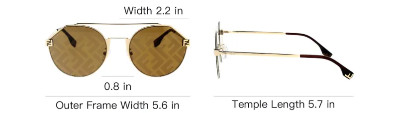 FENDI Sunglasses Unisex Yellow-3