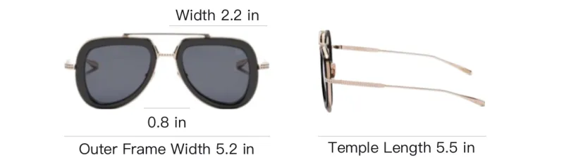 Valentino Titanium Acetate Aviator Sunglasses Unisex Gold-3