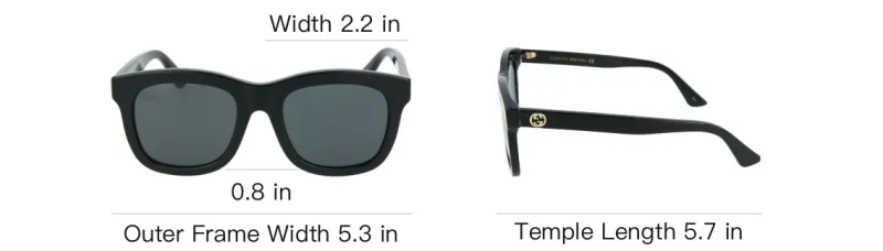 GUCCI Square Rectangle Sunglasses-3