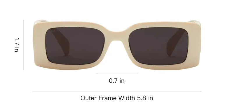 GUCCI Injection Molded Square Sunglasses Women's Beige-3
