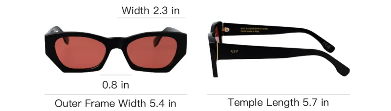 Retrosuperfuture Acetate Irregular Shape Sunglasses Women's Black-3