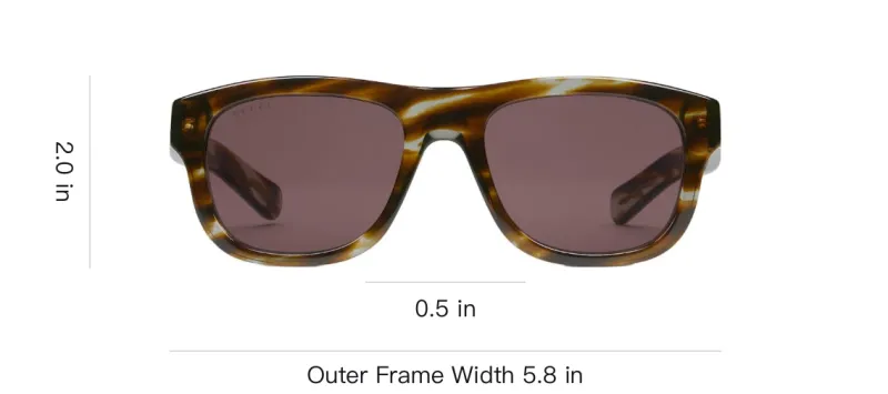 GUCCI Acetate Square Sunglasses Men's Tortoiseshell-3