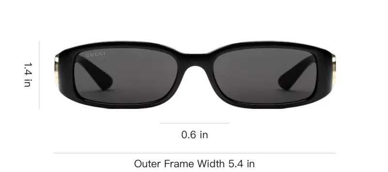 GUCCI Rectangular Frame Sunglasses-5