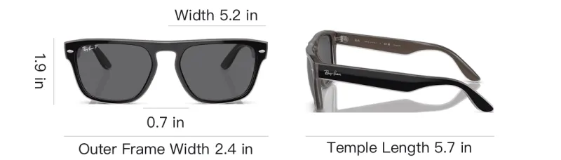 RayBan Injection Molded Irregular Shape Sunglasses Unisex Black-3