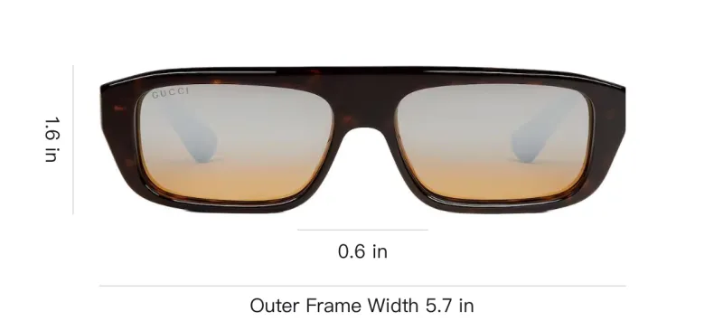 GUCCI Tortoiseshell Rectangle frame Sunglasses-3