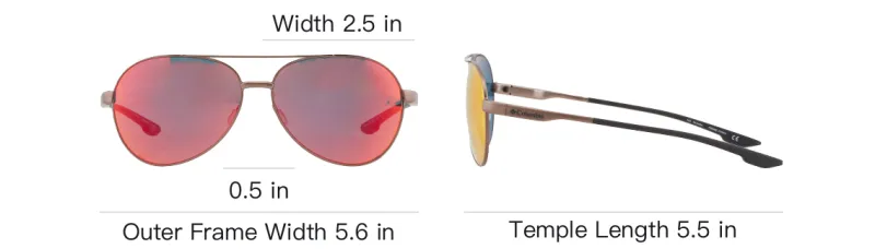 Columbia Metal Aviator Sunglasses Men's Brown-4