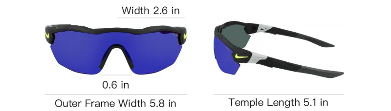 Nike - Irregular Shape Sunglasses Men's Black-3
