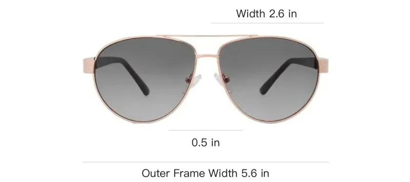 GUESS Polycarbonate Metal Aviator Sunglasses Unisex Gold-3