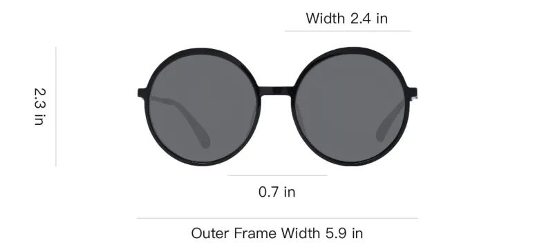 Ana Hickmann Plastic Acetate Round Sunglasses Women's Black-3