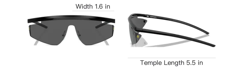 Ferrari Injection Irregular Shape Sunglasses Unisex Black-4
