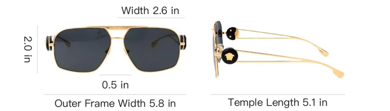 VERSACE Medusa Pilot-frame Sunglasses-3