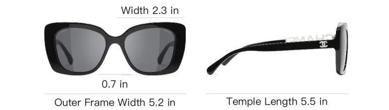CHANEL Square Sunglasses Women's-4